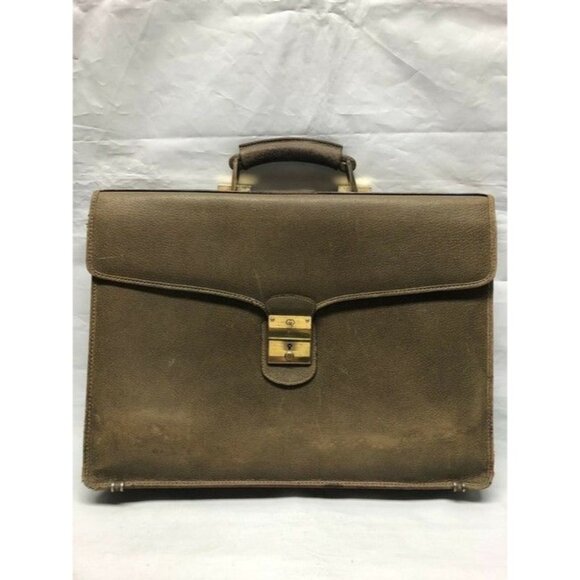 Gucci GG Supreme Brown Leather Briefcase/Portfolio - Picture 7 of 12